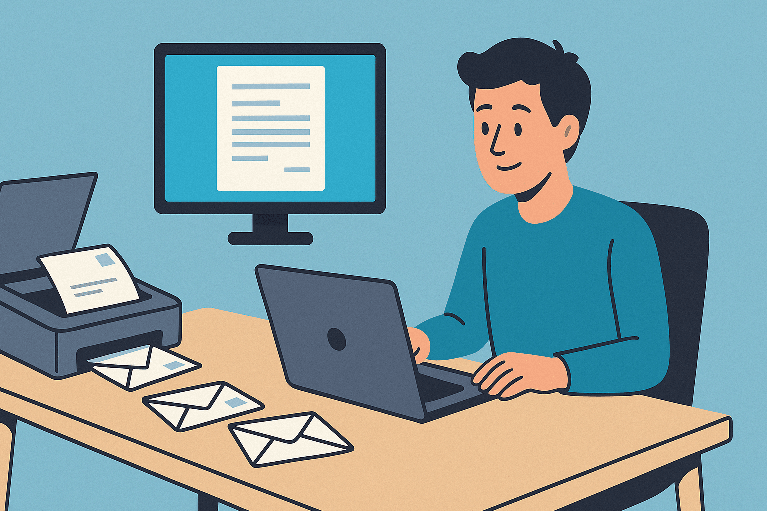 Obsługa korespondencji dla freelancera - wirtualne biuro skanuje dokumenty