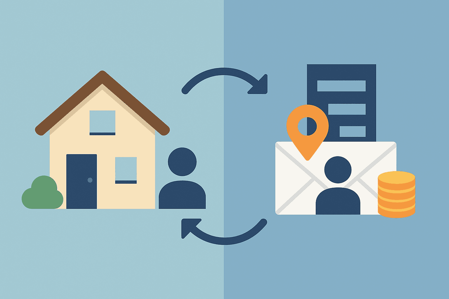 Porównanie adresu domowego i wirtualnego biura dla nowej firmy